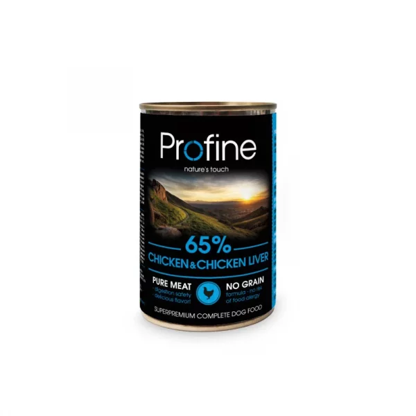 Profine lata 65% Pollo con Hígado 400g.