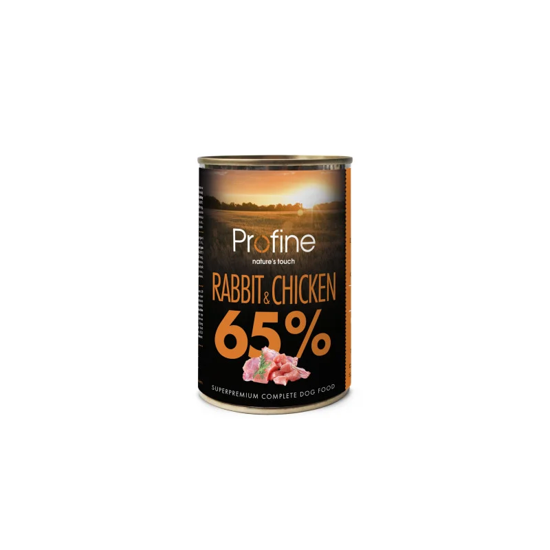 Profine lata 65% Conejo y Pollo 400g.