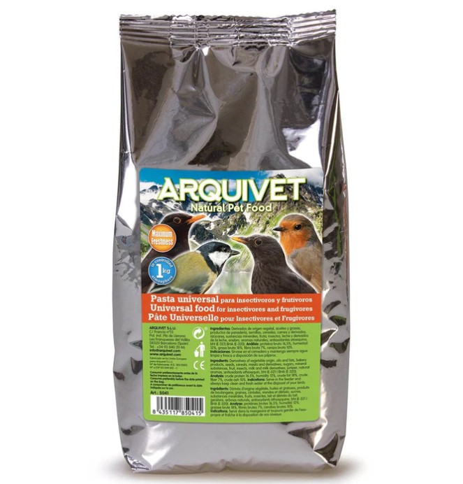 Pasta de cría para insectívoros y frutívoros 1 kg