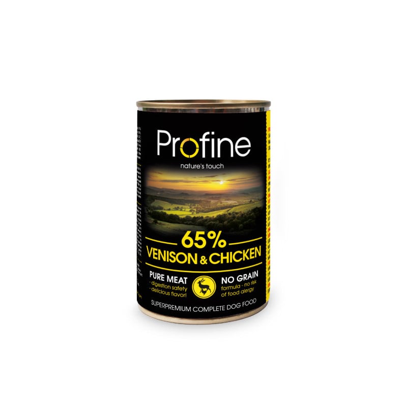 Profine lata 65% Venado y pollo 400g
